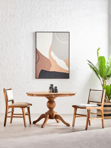 Kendari Dining Chair With Natural Cow Leather