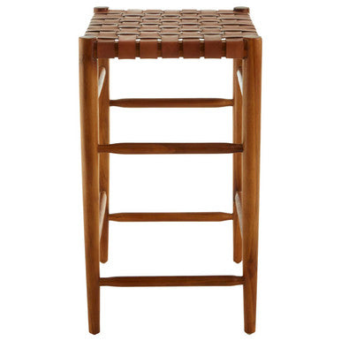 Kendari Barstool with Brown Leather Strap
