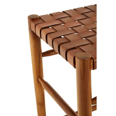 Kendari Barstool with Brown Leather Strap
