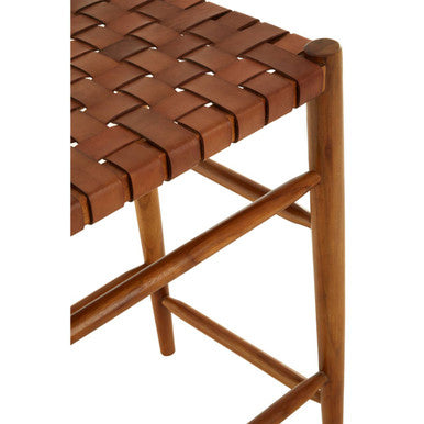 Kendari Barstool with Brown Leather Strap