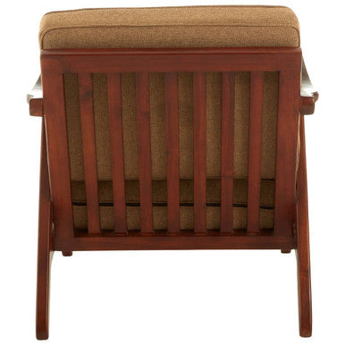 Kendari Teak Wood Frame Armchair with Cushions - Image 4