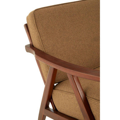 Kendari Teak Wood Frame Armchair with Cushions - Image 5