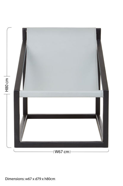Kendari Grey Cubic Frame Chair