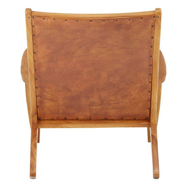 Kendari Brown Leather Chair - Image 5