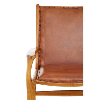 Kendari Brown Leather Chair - Image 6