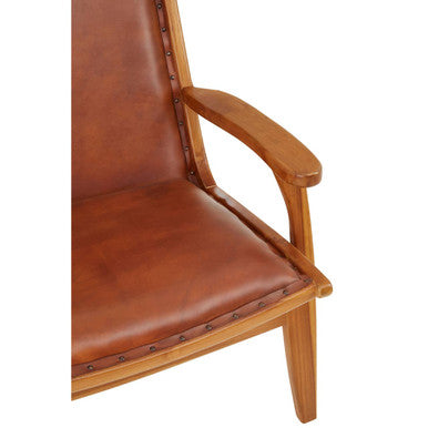 Kendari Brown Leather Chair - Image 7
