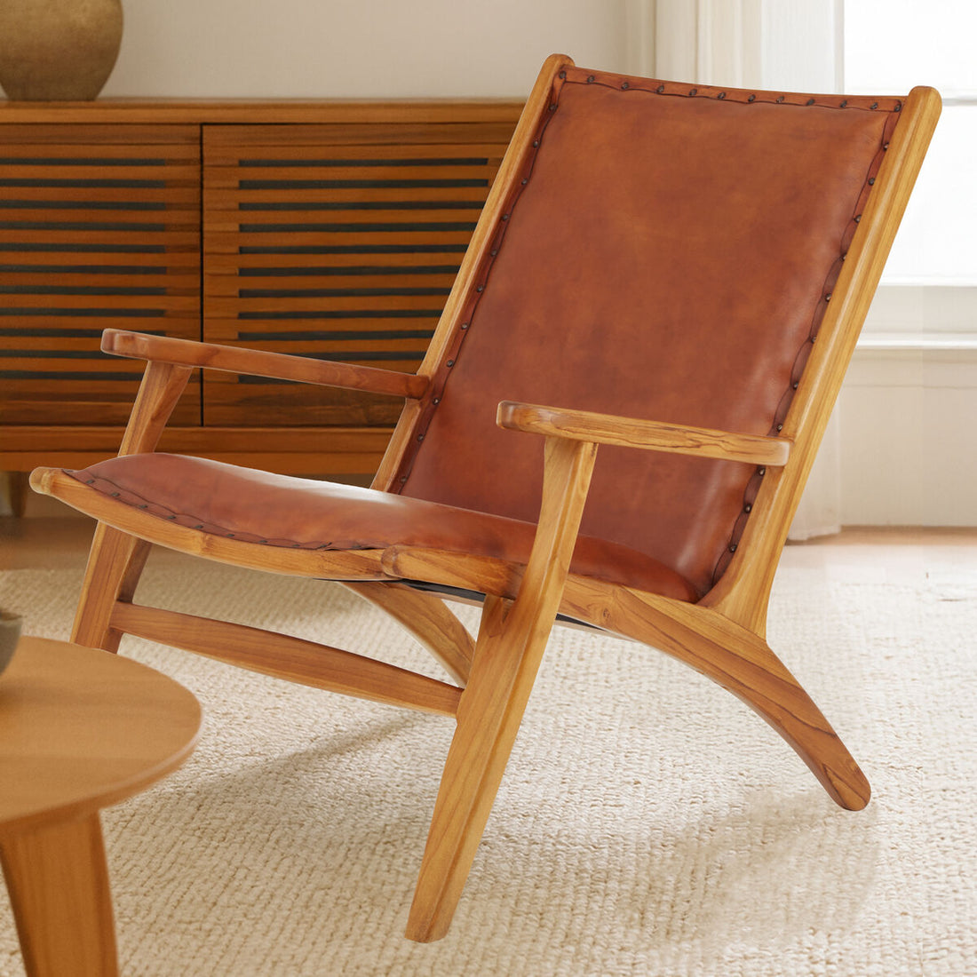 Kendari Brown Leather Chair