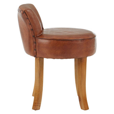 Kendari Small Brown Leather Chair