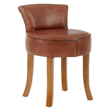 Kendari Small Brown Leather Chair