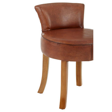 Kendari Small Brown Leather Chair - Image 5