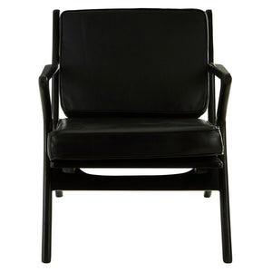 Kendari Black Teak Wood Frame Armchair with Cushions
