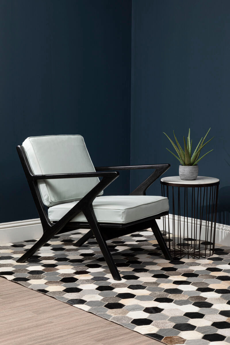 Kendari Grey Cow Leather Chair