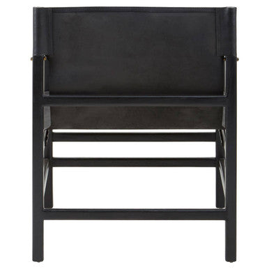 Kendari Black Teak Wood Frame Armchair - Image 4