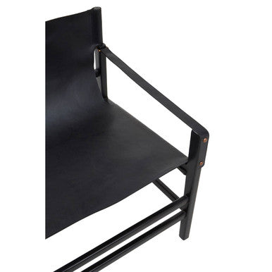 Kendari Black Teak Wood Frame Armchair - Image 7