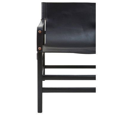 Kendari Black Teak Wood Frame Armchair - Image 8