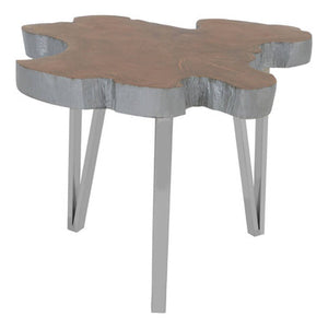 Surak Teak Wood Live Edge Side Table