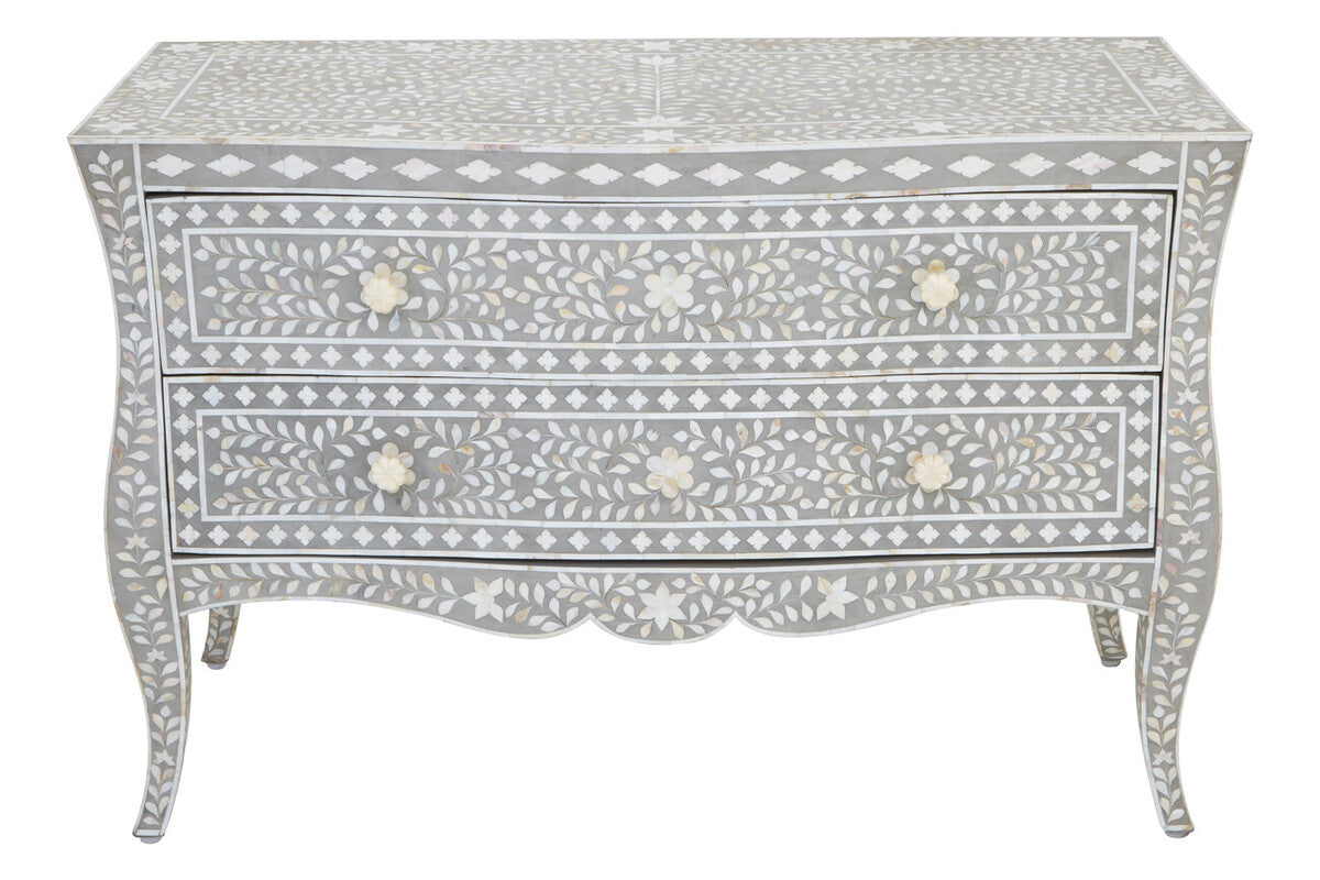 Fusion 2 Drawer Chest with Mother of Pearl Inlay