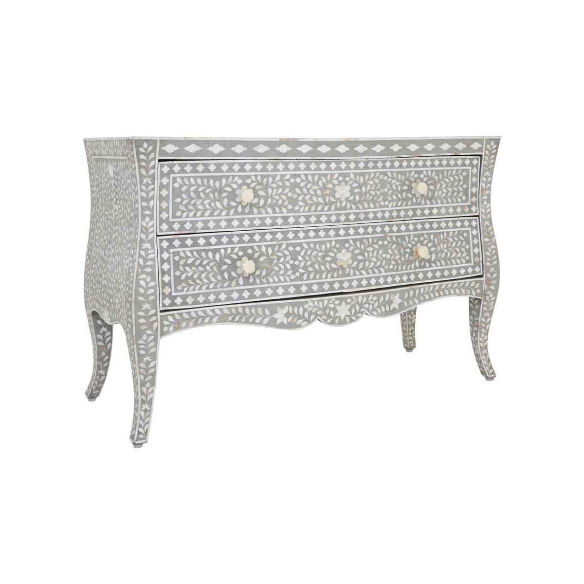 Fusion 2 Drawer Chest with Mother of Pearl Inlay