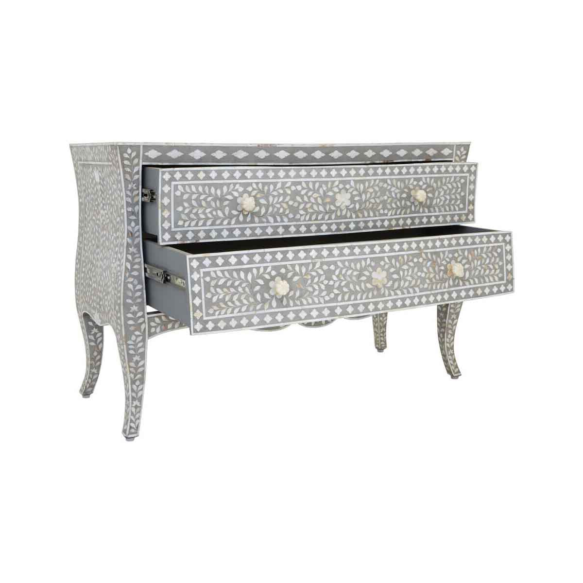 Fusion 2 Drawer Chest with Mother of Pearl Inlay
