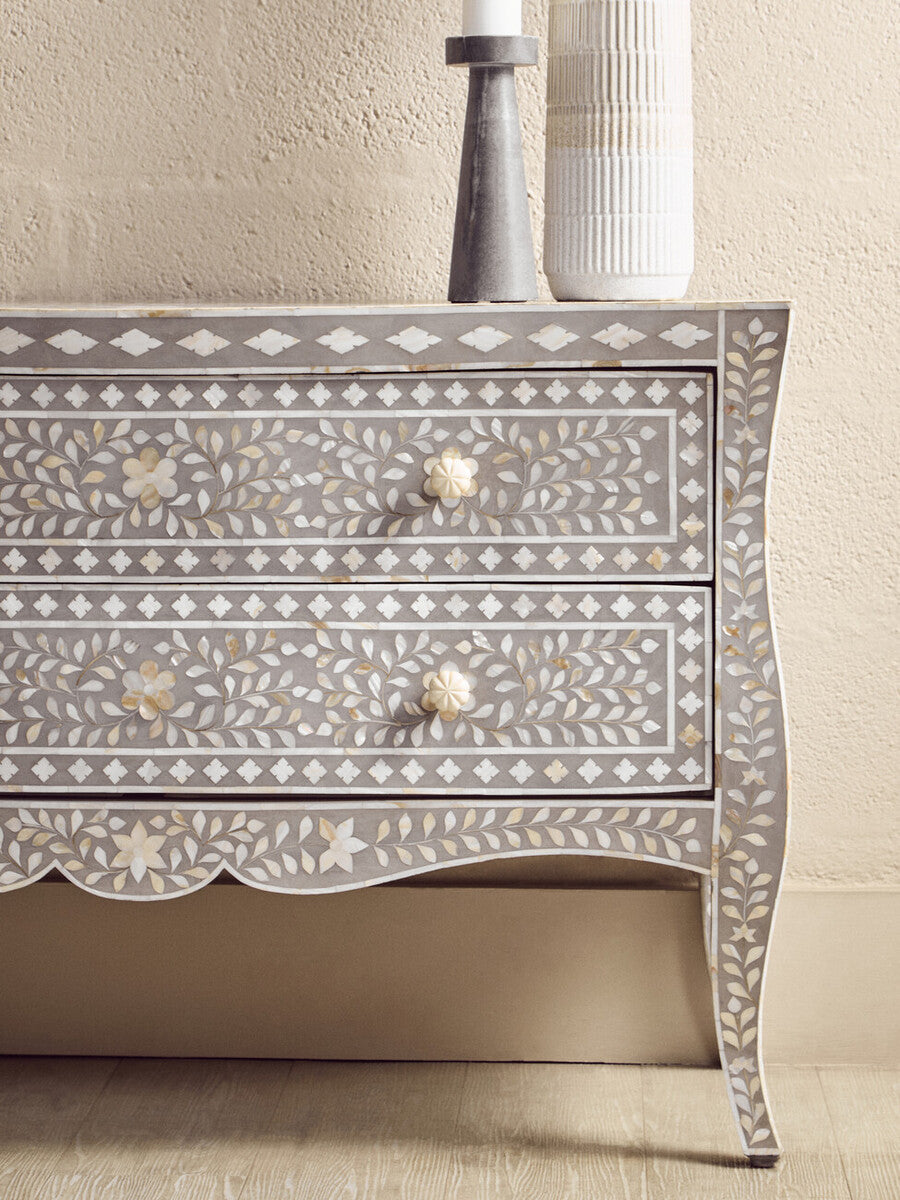 Fusion Chest of 2 Drawers with Mother of Pearl Inlay - Image 9