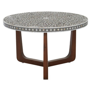 Fusion Mother of Pearl Design Round Coffee Table