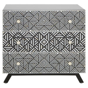 Fusion Mother of Pearl and Mango Wood 3 Drawer Chest