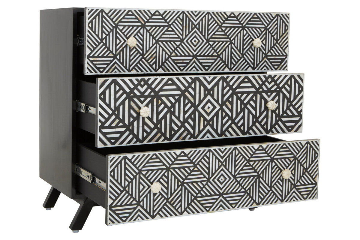 Fusion Bone Monochrome Chest of drawers