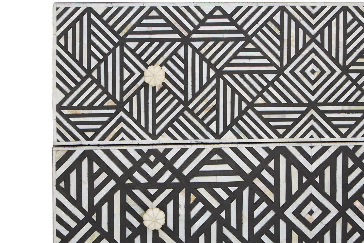 Fusion Bone Monochrome Chest of drawers
