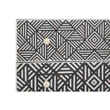 Fusion Black and Mother of Pearl Chest of 3 Drawers - Image 8
