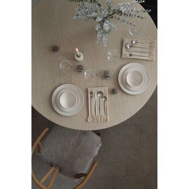 Hazel Natural Oak Wood and Grey Fur Dining Chair - Image 8