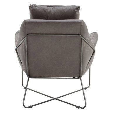 Hugo Grey faux leather Chair - Image 4