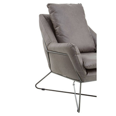 Hugo Grey faux leather Chair - Image 5