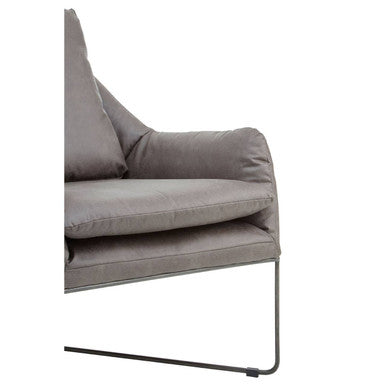 Hugo Grey faux leather Chair - Image 6