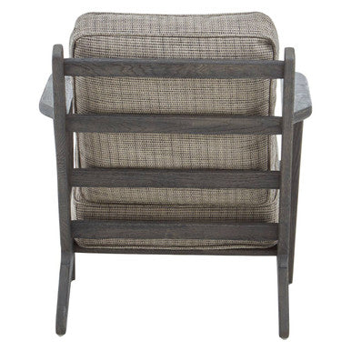 Hector Tweed Armchair With Black Oak Wood Frame - Image 4