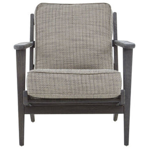 Hector Tweed Armchair With Black Oak Wood Frame