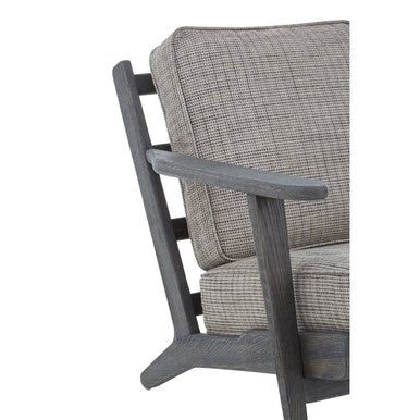 Hector Tweed Armchair With Black Oak Wood Frame - Image 5