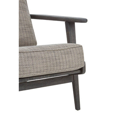 Hector Tweed Armchair With Black Oak Wood Frame - Image 6