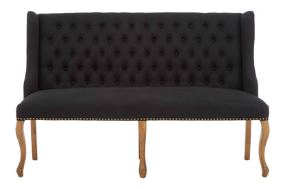 Harrison 2 Seat Black Bench