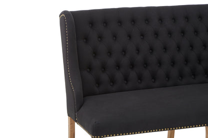 Harrison 2 Seat Black Bench