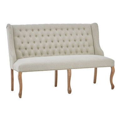 Harrison 2 Seat Natural Linen Bench