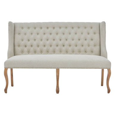 Harrison 2 Seat Natural Linen Bench
