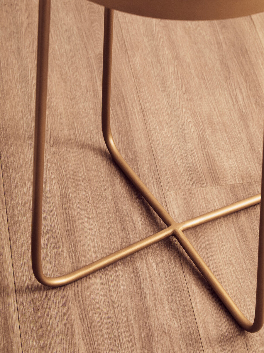 Shalimar Round Marble top Side Table With Cross Base