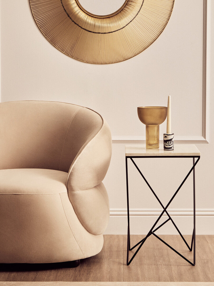 Shalimar Marble top Square Side Table