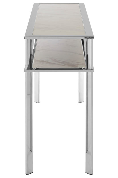 White 2 Tier Console Table, Piermount