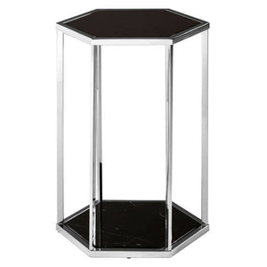 Piermount Black And Silver End Table