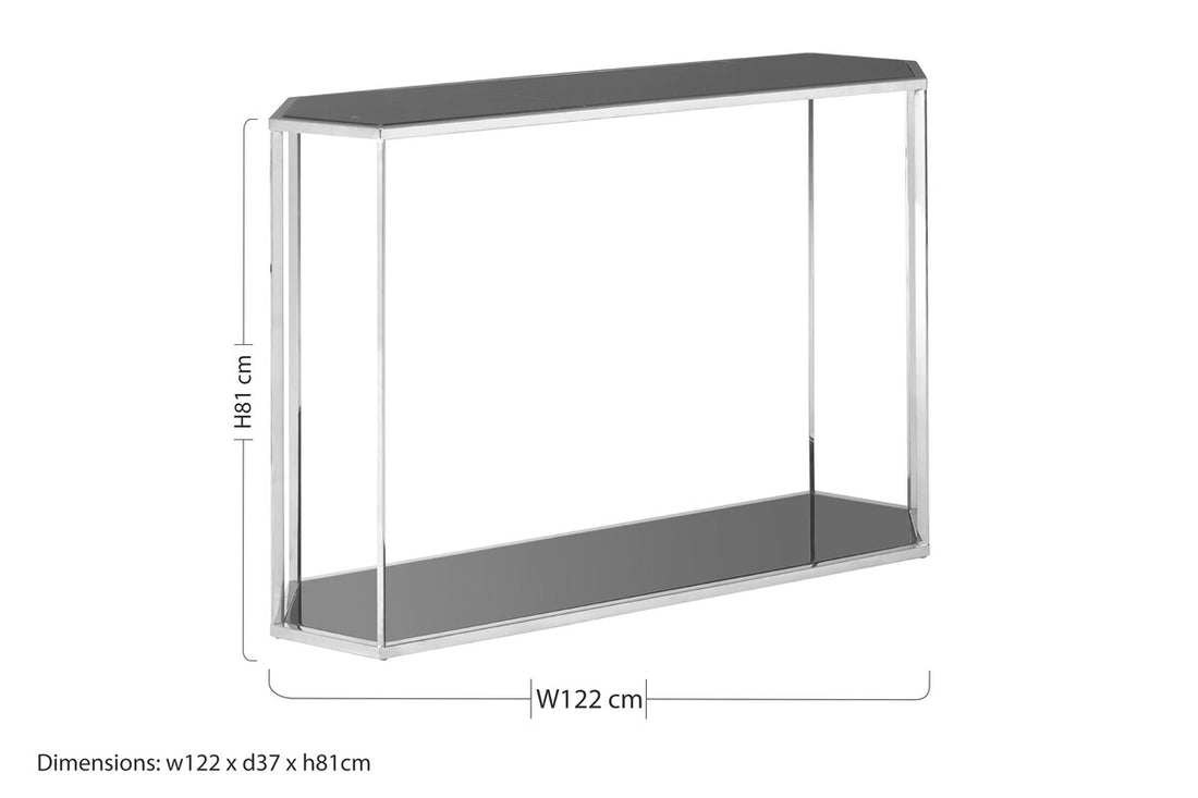 Piermount Silver Frame Console Table