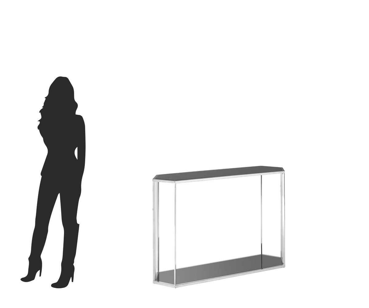 Piermount Silver Frame Console Table