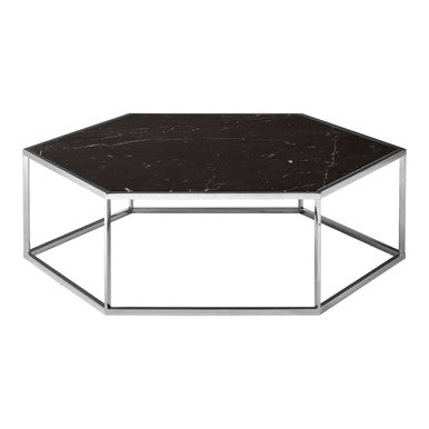 Piermount Silver Frame Hexagon Coffee Table