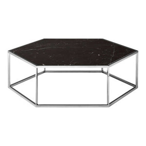 Piermount Silver Frame Hexagon Coffee Table