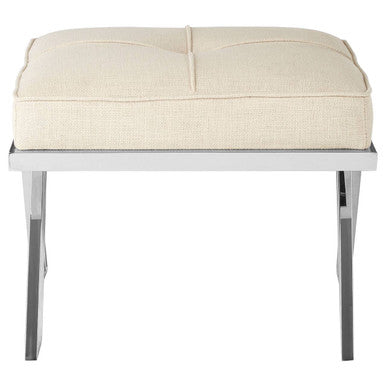 Piermount Stool with cream textured seat